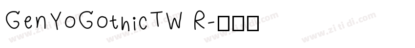 GenYoGothicTW R字体转换